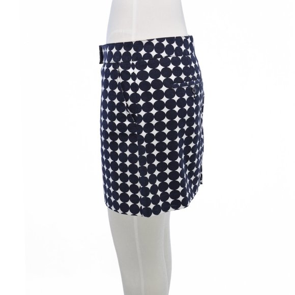 J. Crew Blue & White Polka Dot Mini Skirt (6) - Picture 2 of 3